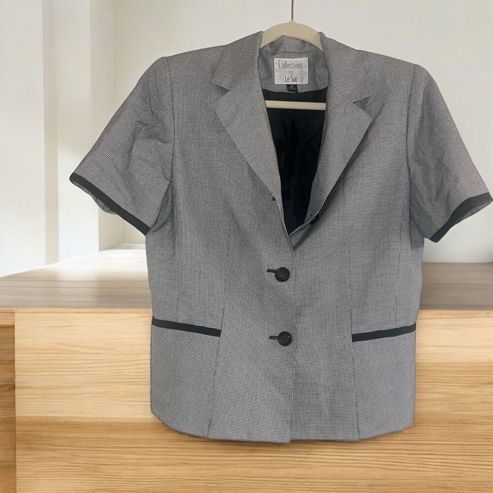 ✨Collections for Le Suit Short Sleeve Grey Button Down Sz 12 Blazer✨